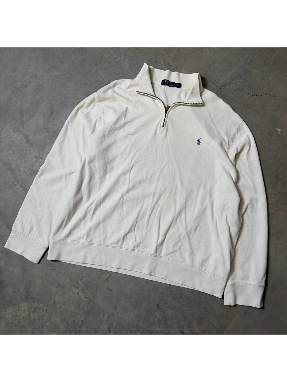 Polo Ralph Lauren Quarter Zip Pullover Mens XXL White